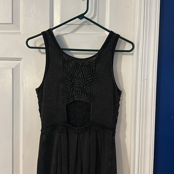 Women’s Free People Sassy Soutache Skater Grey Embellished Dress Size Medium - Picture 8 of 11